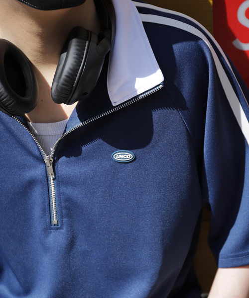 UNCORD（アンコード）の「【UNCORD】half zip loose fit tee jaket/ハーフジップルーズフィットティージャケット（Tシャツ/カットソー・メンズ・ブルー/グリーン/オフホワイト/ブラック・MEDIUM/LARGE/X-LARGE）」の15枚目の写真