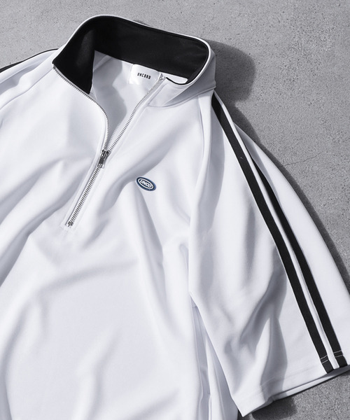 UNCORD（アンコード）の「【UNCORD】half zip loose fit tee jaket/ハーフジップルーズフィットティージャケット（Tシャツ/カットソー・メンズ・ブルー/グリーン/オフホワイト/ブラック・MEDIUM/LARGE/X-LARGE）」の17枚目の写真