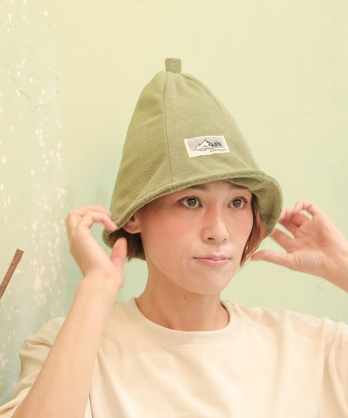 MAISON mou（メゾンムー）の「【sownoas/サウノアーズ】サウナハット（ハット・レディース・ネイビー/カーキ・FREE）」の6枚目の写真
