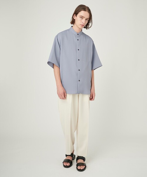 UNITED TOKYO（ユナイテッドトウキョウ）の「SUMMER WOOL ストレートパンツ（その他パンツ・メンズ・ブラック/オフホワイト/ストライプ/ライトブルーグレー・1/2）」の5枚目の写真