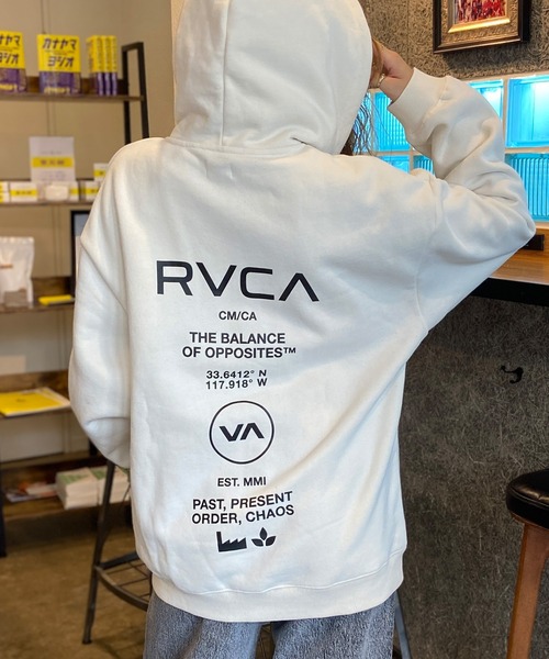 RVCA（ルーカ）の「【ムラサキスポーツ別注】RVCA/ルーカ ジップアップパーカー オーバーサイズ バックプリント 裏起毛パーカー BD044-P03（パーカー・レディース・グレー/ホワイト/ブラック/ライトピンク・M/L）」の8枚目の写真