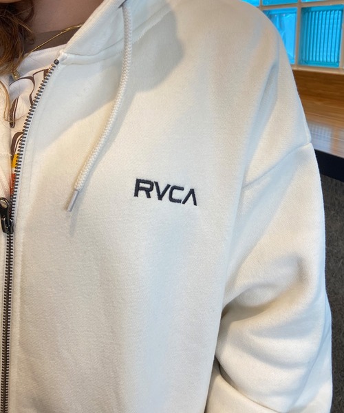 RVCA（ルーカ）の「【ムラサキスポーツ別注】RVCA/ルーカ ジップアップパーカー オーバーサイズ バックプリント 裏起毛パーカー BD044-P03（パーカー・レディース・グレー/ホワイト/ブラック/ライトピンク・M/L）」の12枚目の写真
