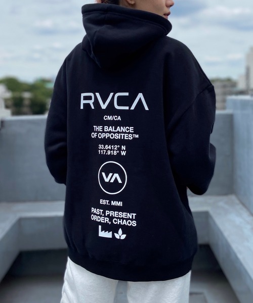RVCA（ルーカ）の「【ムラサキスポーツ別注】RVCA/ルーカ ジップアップパーカー オーバーサイズ バックプリント 裏起毛パーカー BD044-P03（パーカー・レディース・グレー/ホワイト/ブラック/ライトピンク・M/L）」の14枚目の写真