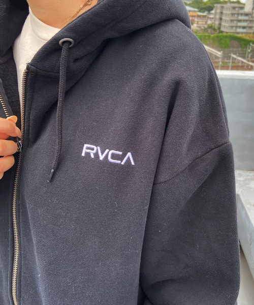 RVCA（ルーカ）の「【ムラサキスポーツ別注】RVCA/ルーカ ジップアップパーカー オーバーサイズ バックプリント 裏起毛パーカー BD044-P03（パーカー・レディース・グレー/ホワイト/ブラック/ライトピンク・M/L）」の19枚目の写真