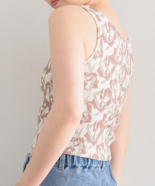 RETRO GIRL(レトロガール)の「柄テレコカップ付タンク(Tシャツ/カットソー・レディース・ブラウン系その他/ブルー系その他/グリーン系その他・FREE)」の10枚目の写真