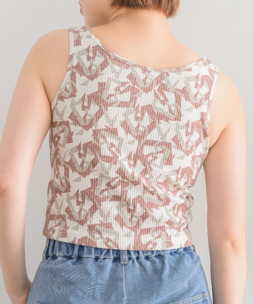 RETRO GIRL(レトロガール)の「柄テレコカップ付タンク(Tシャツ/カットソー・レディース・ブラウン系その他/ブルー系その他/グリーン系その他・FREE)」の11枚目の写真