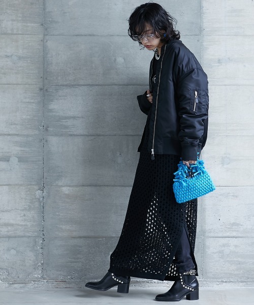 GEVS.（ジェイヴィス）の「＜大きいサイズ＞ メッシュ編ニット