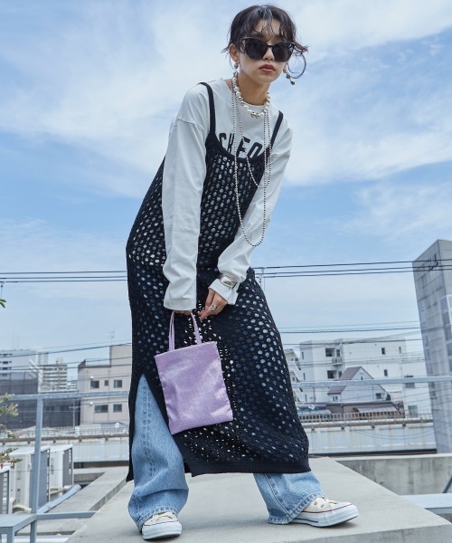 GEVS.（ジェイヴィス）の「＜大きいサイズ＞ メッシュ編ニット