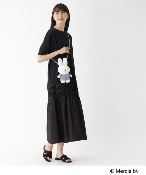 OPAQUE.CLIP×miffy ドールバッグミッフィー　ブルー　ブラック Miffy（ ミッフィー）の「◇【コラボ】OPAQUE.CLIP×miffy ドール