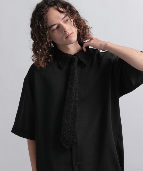 HARE レース切り替え　ネクタイ付き　シャツ　黒　格好良い 楽天市場】【SALE／28%OFF】レースネクタイツキシャツ HARE ハレ