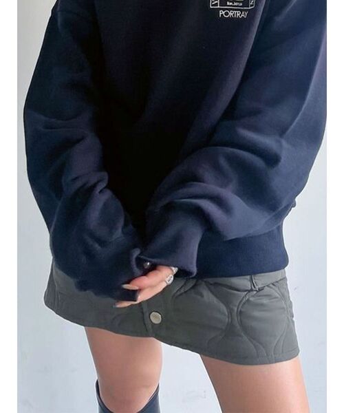 EMODA（エモダ）の「キルティングミニスカート（スカート・レディース・ブラック/ベージュ/カーキ・SMALL/MEDIUM）」の13枚目の写真