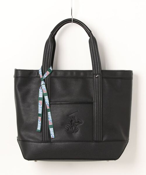 BEVERLY HILLS POLO CLUB(ビバリーヒルズポロクラブ)の「BEVERLY HILLS POLO CLUB / PUトートバッグL / BH2008N(トートバッグ・レディース・ベージュ系その他/ベージュ/グレー/ブラック・ONESIZE)」の2枚目の写真
