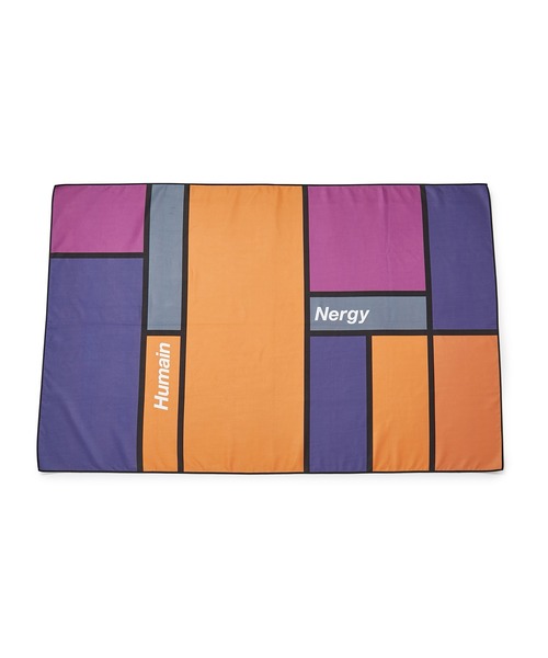 NERGY（ナージー）の「MONDRIAN マイクロファイバータオル 79×123（スポーツグッズ・レディース・ブラック/ネイビー/オレンジ・FREE）」の3枚目の写真