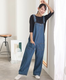 ElegChic（エレグシック）の「フロントダブルポケットデニムサロペット（サロペット/オーバーオール）」