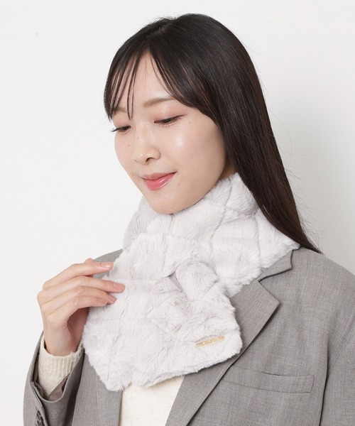 WEB限定】フェイクファーキルティング風マフラー（マフラー