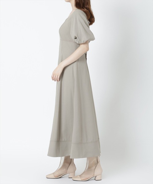 WILLSELECTION（ウィルセレクション）の「配色ステッチボリューム袖ワンピース（ワンピース・レディース・カーキ/ブラック/オレンジ・MEDIUM）」の11枚目の写真