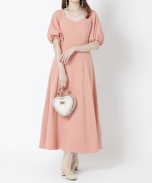 WILLSELECTION（ウィルセレクション）の「配色ステッチボリューム袖ワンピース（ワンピース・レディース・カーキ/ブラック/オレンジ・MEDIUM）」の18枚目の写真