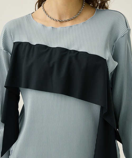 kotohayokozawa（コトハヨコザワ）の「【kotohayokozawa/コトハヨコザワ】todoウェーブロングスリーブドレス（ワンピース・レディース・ブラック/グレー・FREE）」の12枚目の写真