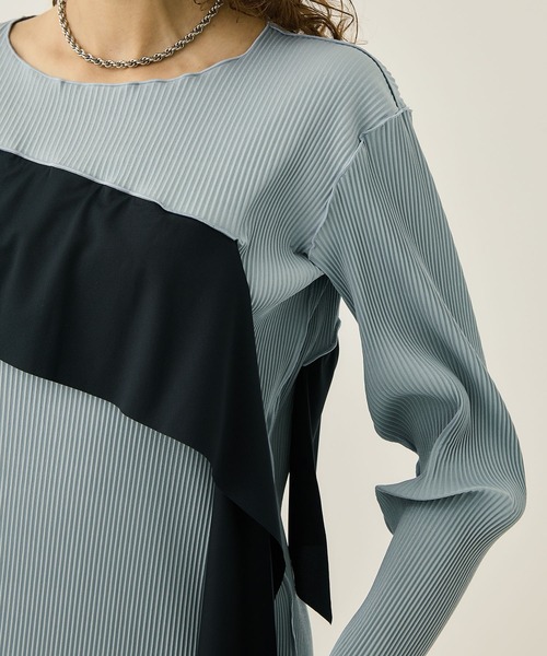 kotohayokozawa（コトハヨコザワ）の「【kotohayokozawa/コトハヨコザワ】todoウェーブロングスリーブドレス（ワンピース・レディース・ブラック/グレー・FREE）」の11枚目の写真