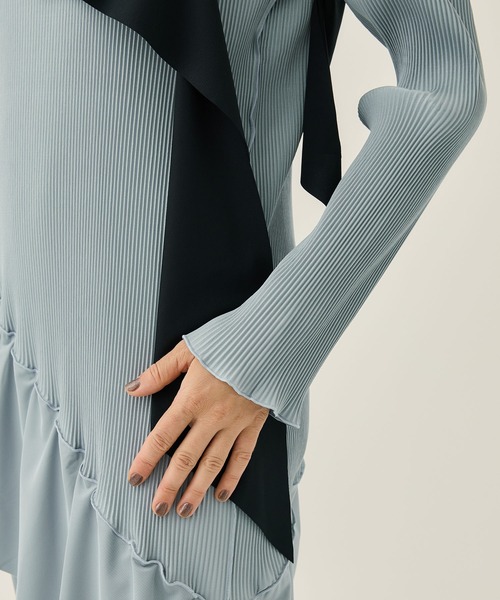 【kotohayokozawa】todo　ロングスリーブドレス　プリーツ　S kotohayokozawa（コトハヨコザワ）の「【kotohayokozawa