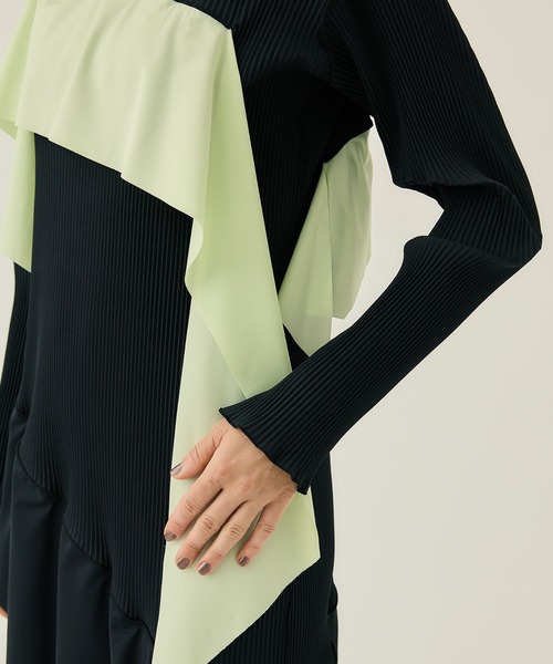 【kotohayokozawa】todo　ロングスリーブドレス　プリーツ　S kotohayokozawa（コトハヨコザワ）の「【kotohayokozawa