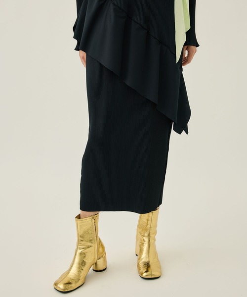 kotohayokozawa/コトハヨコザワ】todoウェーブロングスリーブドレス