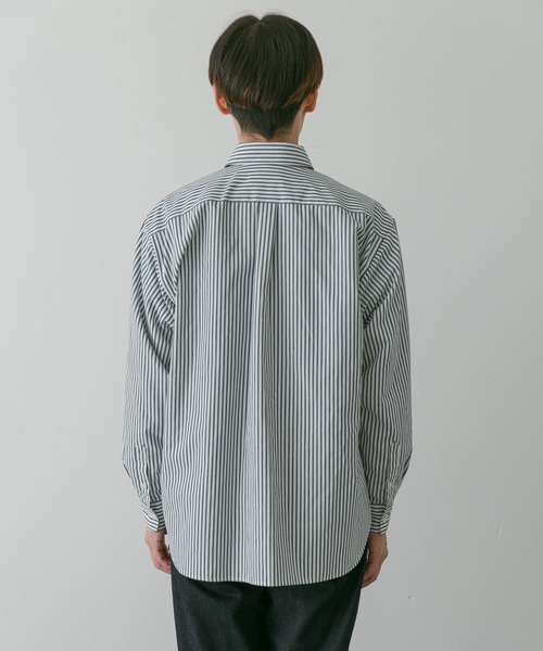URBAN RESEARCH DOORS（アーバンリサーチドアーズ）の「『イージーケア』コットンタッチルーズストライプシャツ（シャツ/ブラウス・メンズ・ブラウン系その他/ブルー系その他/グリーン系その他・MEDIUM/LARGE）」の17枚目の写真