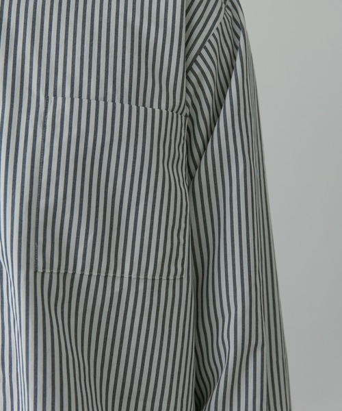 URBAN RESEARCH DOORS（アーバンリサーチドアーズ）の「『イージーケア』コットンタッチルーズストライプシャツ（シャツ/ブラウス・メンズ・ブラウン系その他/ブルー系その他/グリーン系その他・MEDIUM/LARGE）」の15枚目の写真