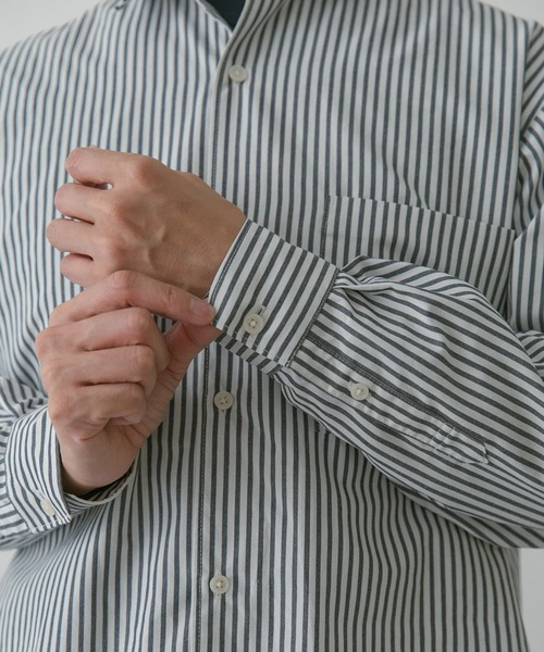 URBAN RESEARCH DOORS（アーバンリサーチドアーズ）の「『イージーケア』コットンタッチルーズストライプシャツ（シャツ/ブラウス・メンズ・ブラウン系その他/ブルー系その他/グリーン系その他・MEDIUM/LARGE）」の14枚目の写真