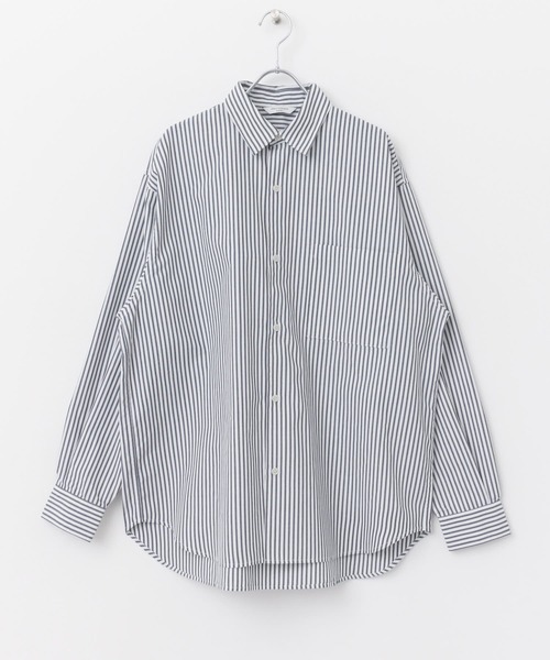 URBAN RESEARCH DOORS（アーバンリサーチドアーズ）の「『イージーケア』コットンタッチルーズストライプシャツ（シャツ/ブラウス・メンズ・ブラウン系その他/ブルー系その他/グリーン系その他・MEDIUM/LARGE）」の10枚目の写真