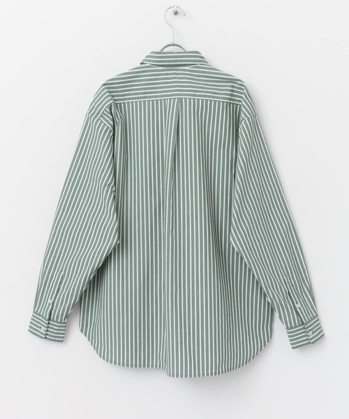 URBAN RESEARCH DOORS（アーバンリサーチドアーズ）の「『イージーケア』コットンタッチルーズストライプシャツ（シャツ/ブラウス・メンズ・ブラウン系その他/ブルー系その他/グリーン系その他・MEDIUM/LARGE）」の8枚目の写真