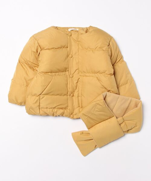 セール】【万能アウター】マフラー付きパフジャケット（ブルゾン