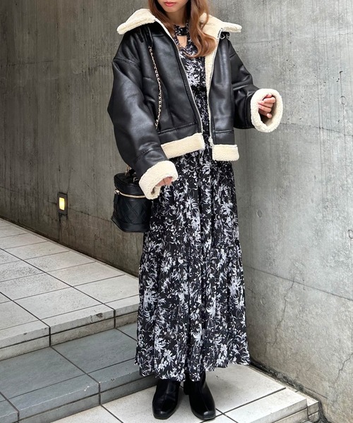 INGNI(イング)の「デコルテカットアウト花柄フリルワンピース(ワンピース・レディース・アイボリー/ピンク/ブラック・M)」の21枚目の写真
