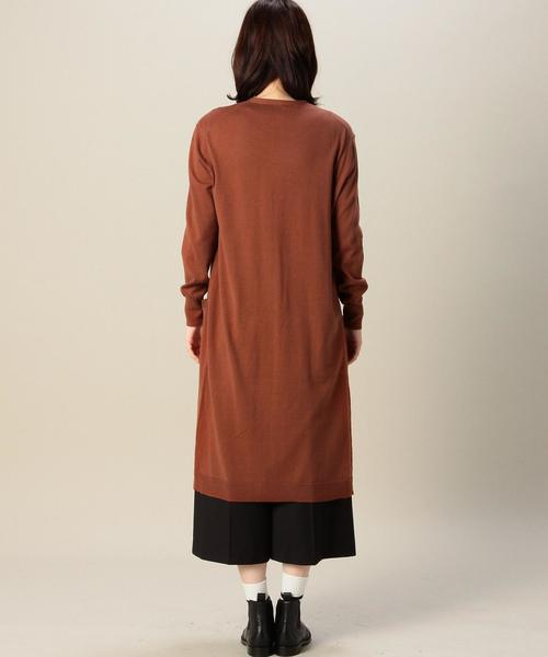 green label relaxing（グリーンレーベルリラクシング）の「KF HandWash C/N SUPER ロングカーディガン◆（カーディガン/ボレロ・レディース・ブラック/ブラウン/ベージュ・FREE）」の15枚目の写真