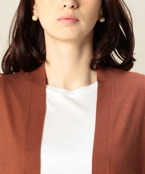 green label relaxing（グリーンレーベルリラクシング）の「KF HandWash C/N SUPER ロングカーディガン◆（カーディガン/ボレロ・レディース・ブラック/ブラウン/ベージュ・FREE）」の8枚目の写真