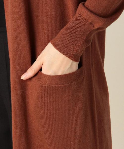 green label relaxing（グリーンレーベルリラクシング）の「KF HandWash C/N SUPER ロングカーディガン◆（カーディガン/ボレロ・レディース・ブラック/ブラウン/ベージュ・FREE）」の9枚目の写真