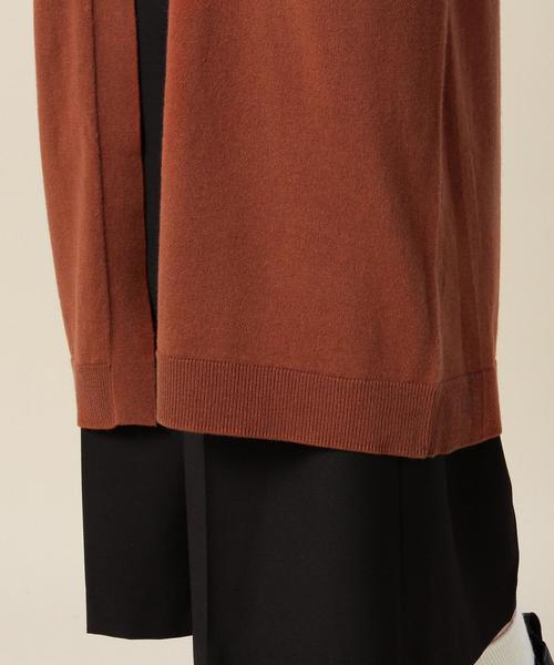 green label relaxing（グリーンレーベルリラクシング）の「KF HandWash C/N SUPER ロングカーディガン◆（カーディガン/ボレロ・レディース・ブラック/ブラウン/ベージュ・FREE）」の10枚目の写真