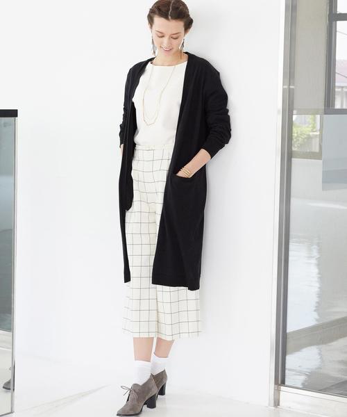 green label relaxing（グリーンレーベルリラクシング）の「KF HandWash C/N SUPER ロングカーディガン◆（カーディガン/ボレロ・レディース・ブラック/ブラウン/ベージュ・FREE）」の17枚目の写真