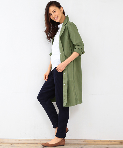 B:MING by BEAMS（ビーミングバイビームス）の「ビーミング by ビームス / ツイルショップコート（ミリタリージャケット・レディース・スミクロ/カーキ・MEDIUM/SMALL）」の16枚目の写真