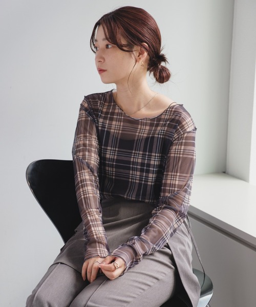 Kastane（カスタネ）の「【新色追加/4色展開】チェックシアープル