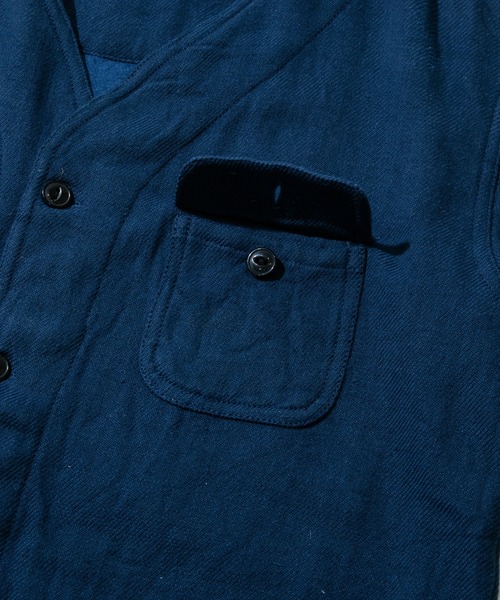 go slow caravan(ゴースローキャラバン)の「ALCARZA/アルカルザ HEAVY FLANNEL NO COLLAR JACKET(ノーカラージャケット・メンズ・チェック/アイボリー/ネイビー/その他2・X-LARGE/LARGE/MEDIUM)」の14枚目の写真