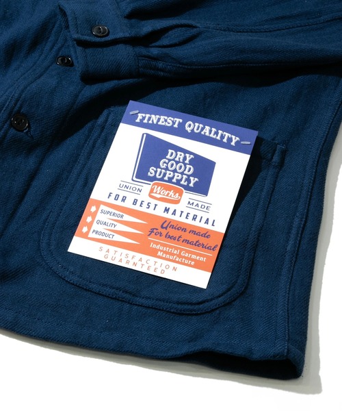 go slow caravan(ゴースローキャラバン)の「ALCARZA/アルカルザ HEAVY FLANNEL NO COLLAR JACKET(ノーカラージャケット・メンズ・チェック/アイボリー/ネイビー/その他2・X-LARGE/LARGE/MEDIUM)」の12枚目の写真