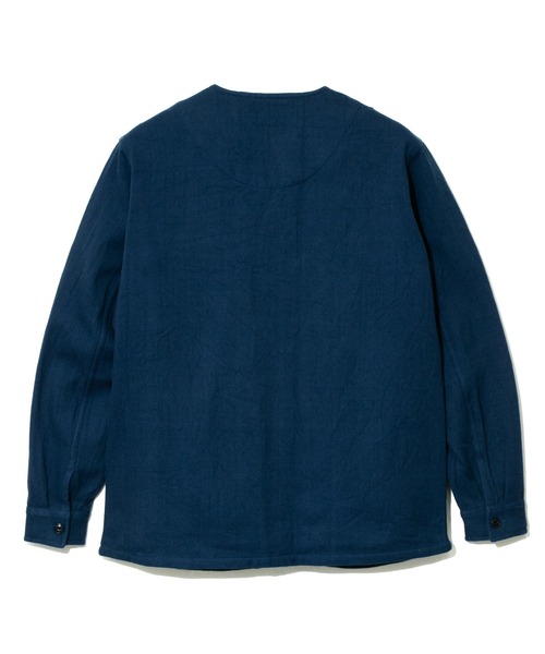 go slow caravan(ゴースローキャラバン)の「ALCARZA/アルカルザ HEAVY FLANNEL NO COLLAR JACKET(ノーカラージャケット・メンズ・チェック/アイボリー/ネイビー/その他2・X-LARGE/LARGE/MEDIUM)」の10枚目の写真