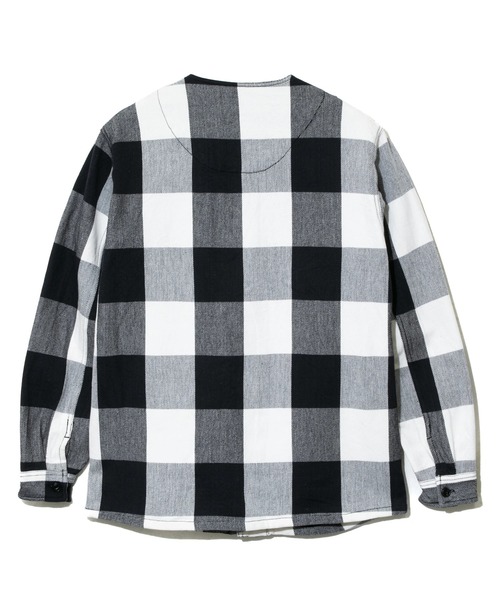 go slow caravan(ゴースローキャラバン)の「ALCARZA/アルカルザ HEAVY FLANNEL NO COLLAR JACKET(ノーカラージャケット・メンズ・チェック/アイボリー/ネイビー/その他2・X-LARGE/LARGE/MEDIUM)」の8枚目の写真