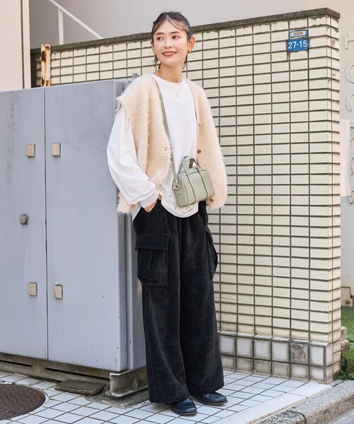 セール】カット コーデュロイ カーゴパンツ/イージーパンツ（カーゴ