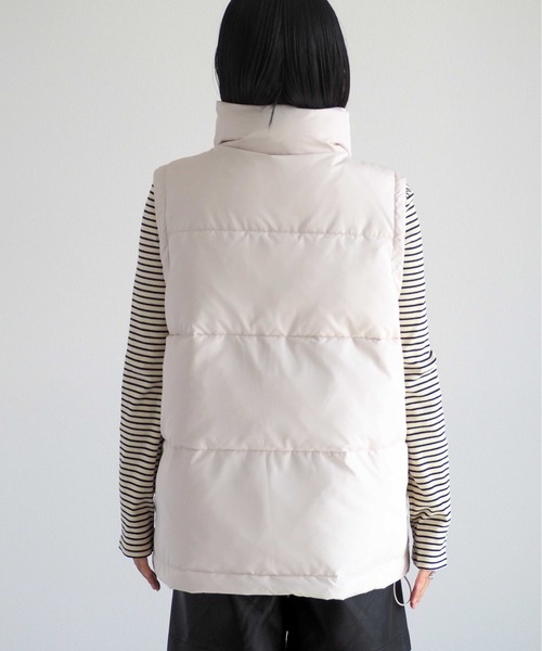 cepo（セポ）の「エアコンダウン ハイネックパデットベスト（ダウンベスト・レディース・ブラック/オフホワイト・M）」の16枚目の写真