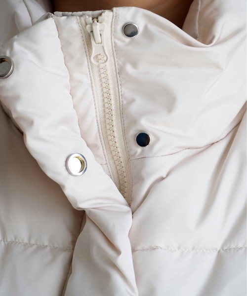 cepo（セポ）の「エアコンダウン ハイネックパデットベスト（ダウンベスト・レディース・ブラック/オフホワイト・M）」の19枚目の写真