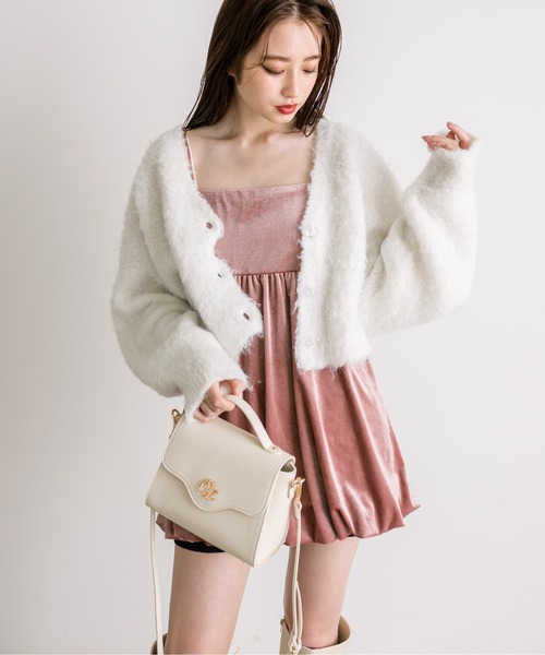 OLIVE des OLIVE(オリーブデオリーブ)の「エンブレム付きフラップショルダー 1032120140(ショルダーバッグ・レディース・ピンク/ブラック/アイボリー・FREE)」の9枚目の写真