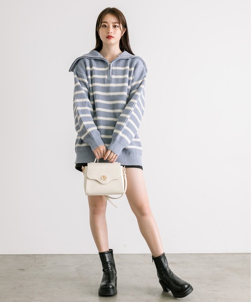 OLIVE des OLIVE(オリーブデオリーブ)の「エンブレム付きフラップショルダー 1032120140(ショルダーバッグ・レディース・ピンク/ブラック/アイボリー・FREE)」の10枚目の写真