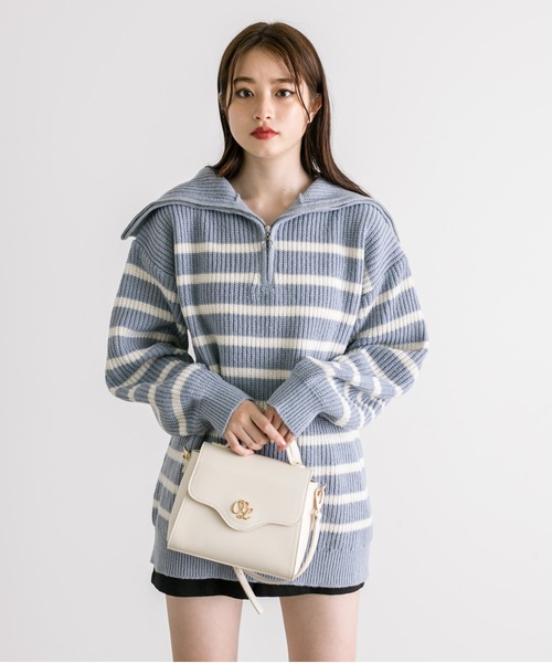 OLIVE des OLIVE(オリーブデオリーブ)の「エンブレム付きフラップショルダー 1032120140(ショルダーバッグ・レディース・ピンク/ブラック/アイボリー・FREE)」の11枚目の写真